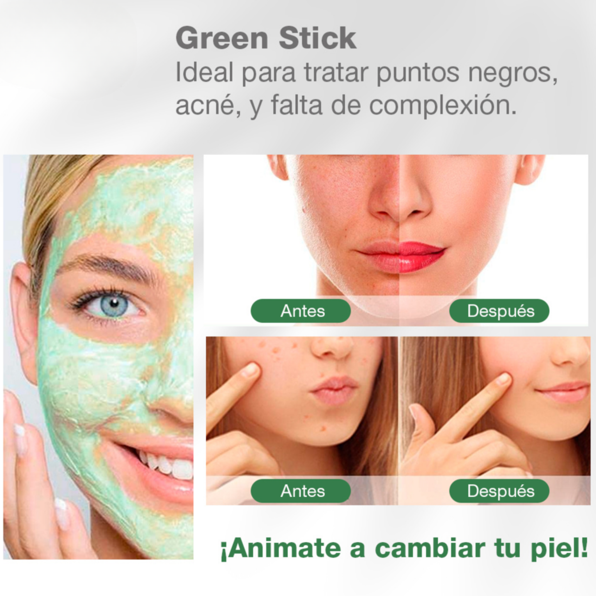 Mascarilla en Barra de Té Verde – Piel Suave e Hidratada al Instante
