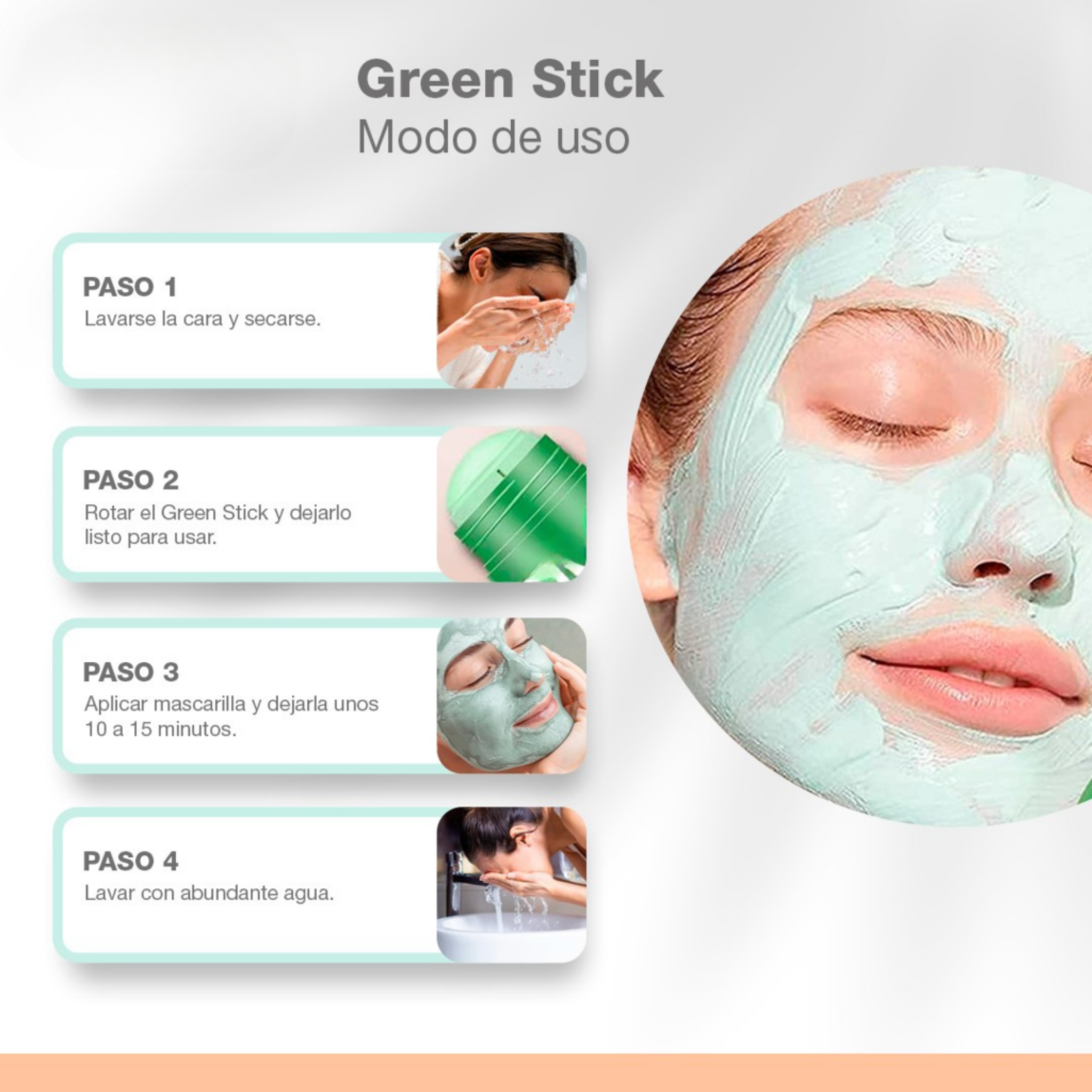 Mascarilla en Barra de Té Verde – Piel Suave e Hidratada al Instante