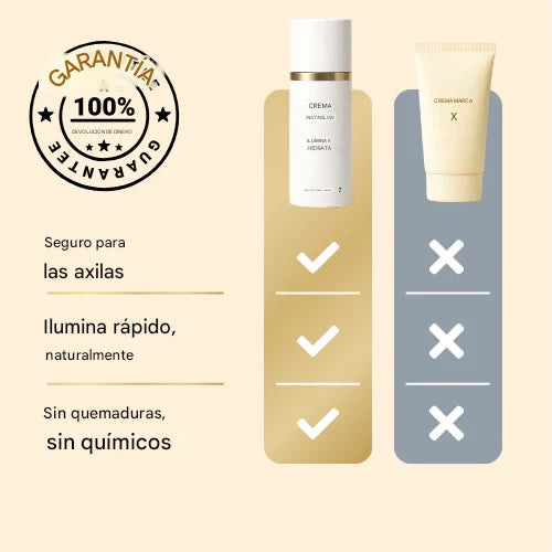 Crema iluminadora para axilas: ilumina, suaviza y unifica el tono de tu piel.