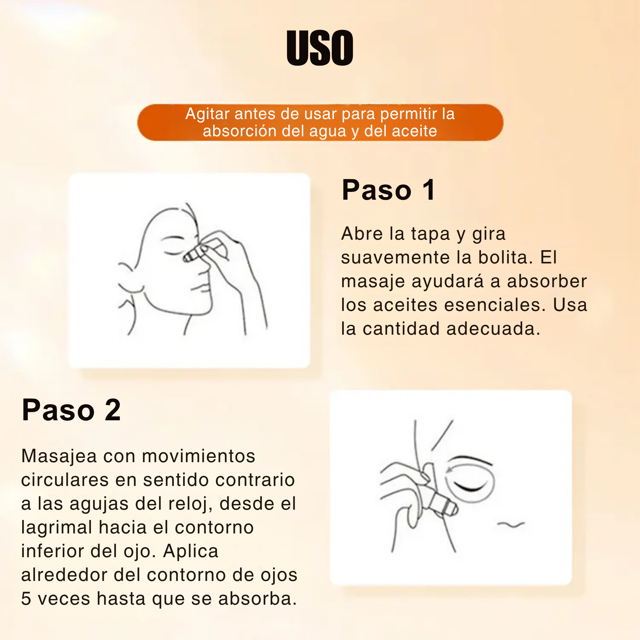 Roll-On Anti-Ojeras con Luteína – Hidratación y Lifting al Instante