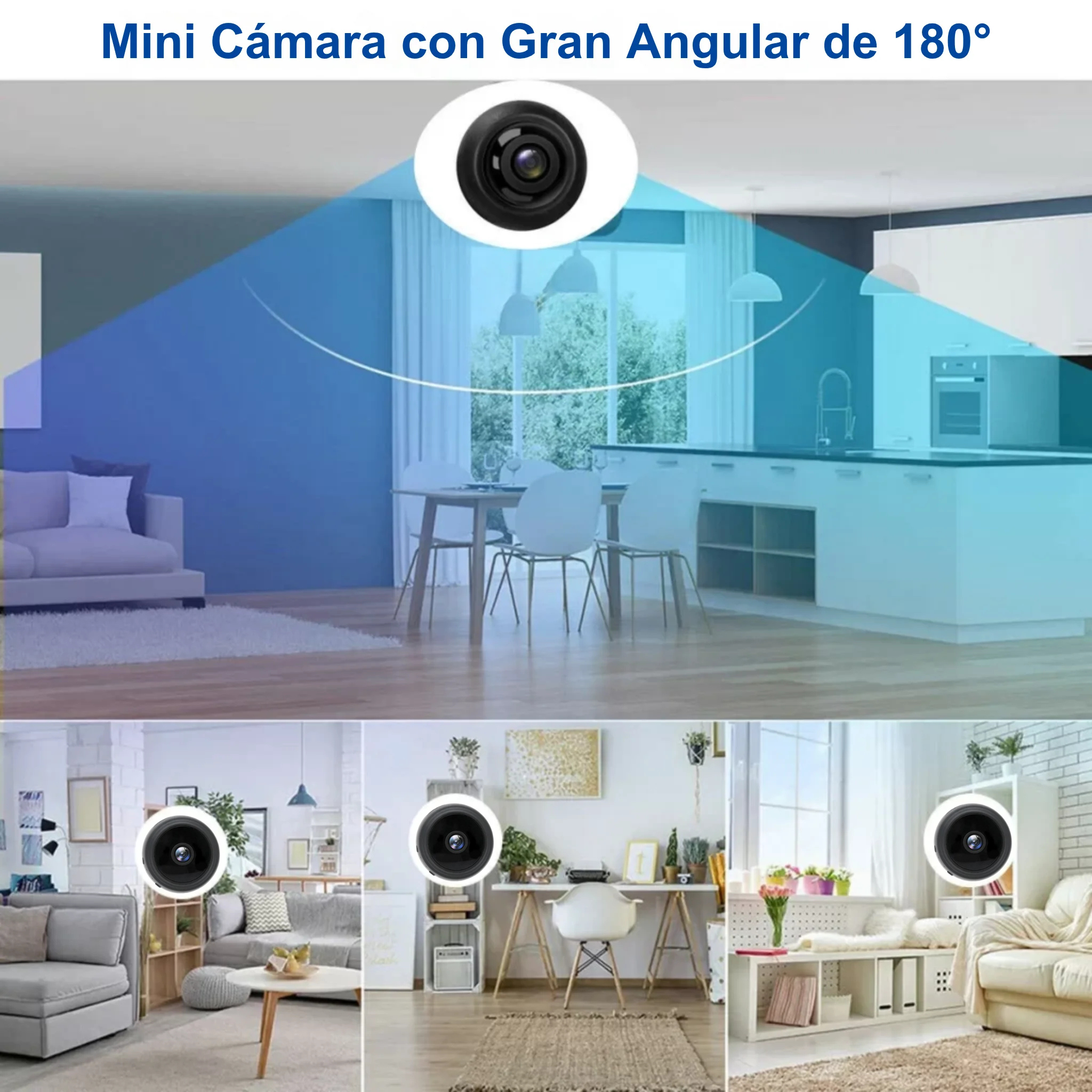 Mini cámara WiFi 1080P: Detección de Movimiento y Visión Nocturna