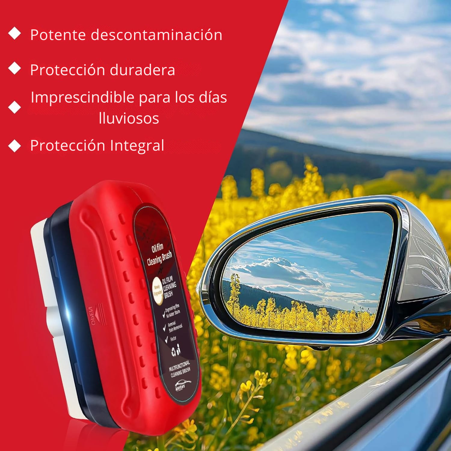 Oil Film Cleaning Brush – Visión Clara para una Conducción Más Segura