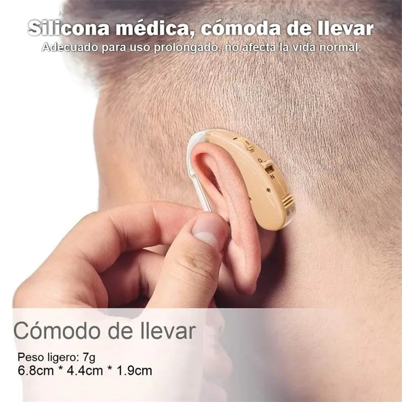 Audífono Recargable – Amplificador de Sonido para Mayores