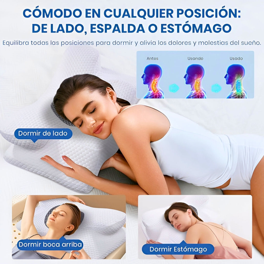 Almohada Cervical Ergonómica – Duerme Mejor, Despierta Sin Dolor