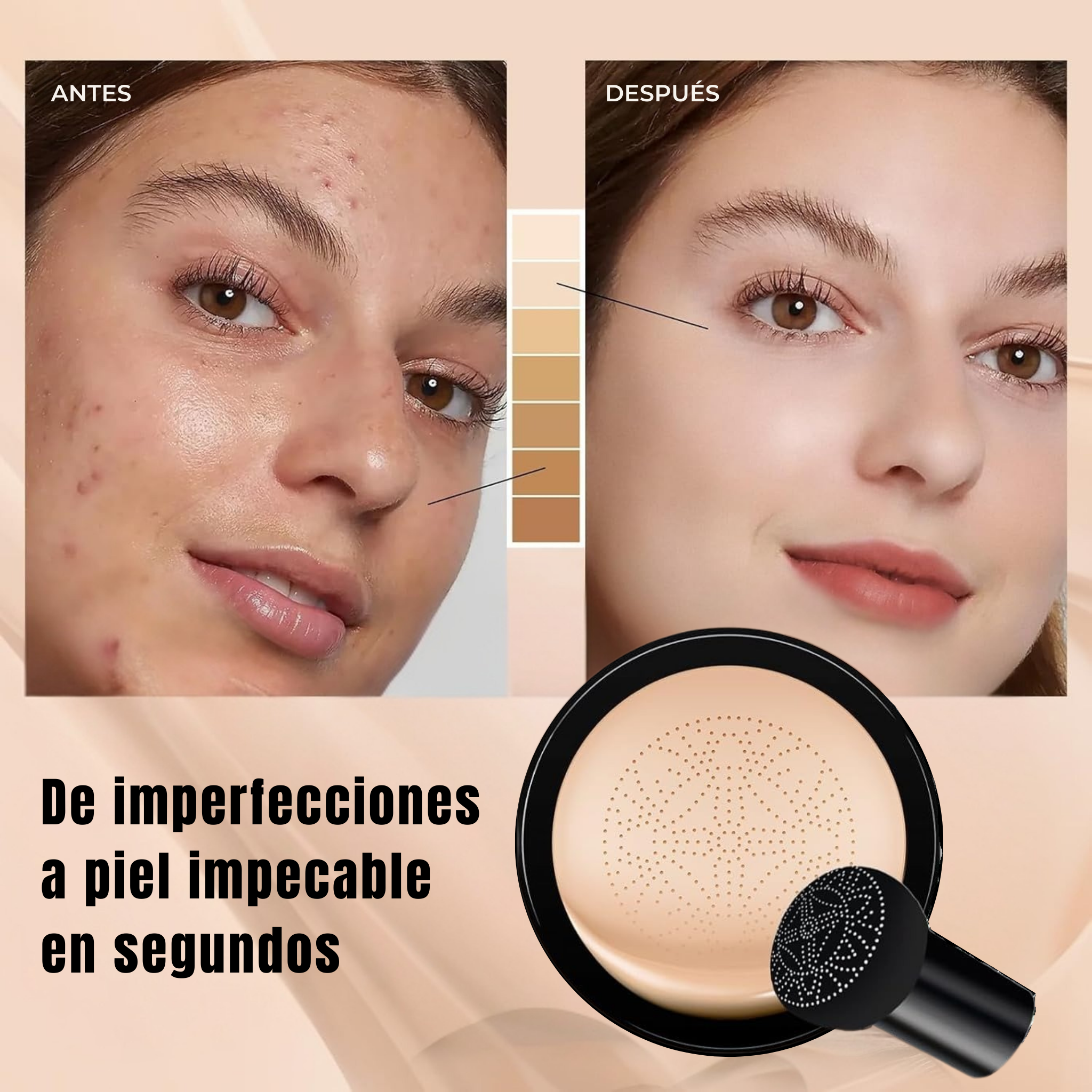 Cushion Base 4 en 1 – Cobertura Impecable e Hidratación Instantánea