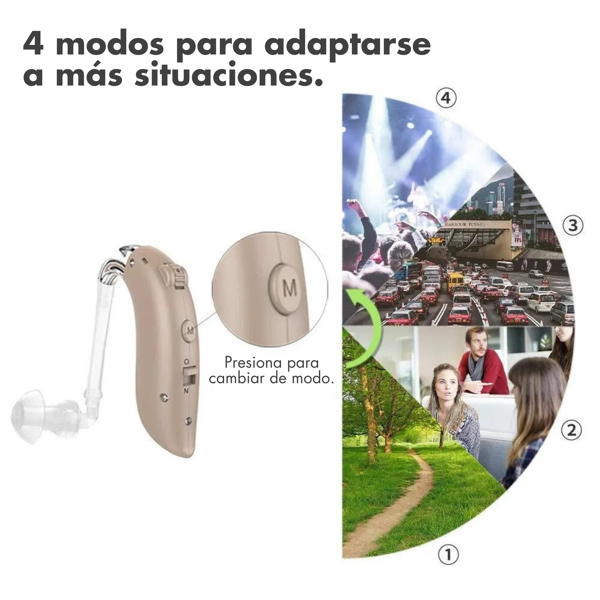 Audífono Recargable – Amplificador de Sonido para Mayores