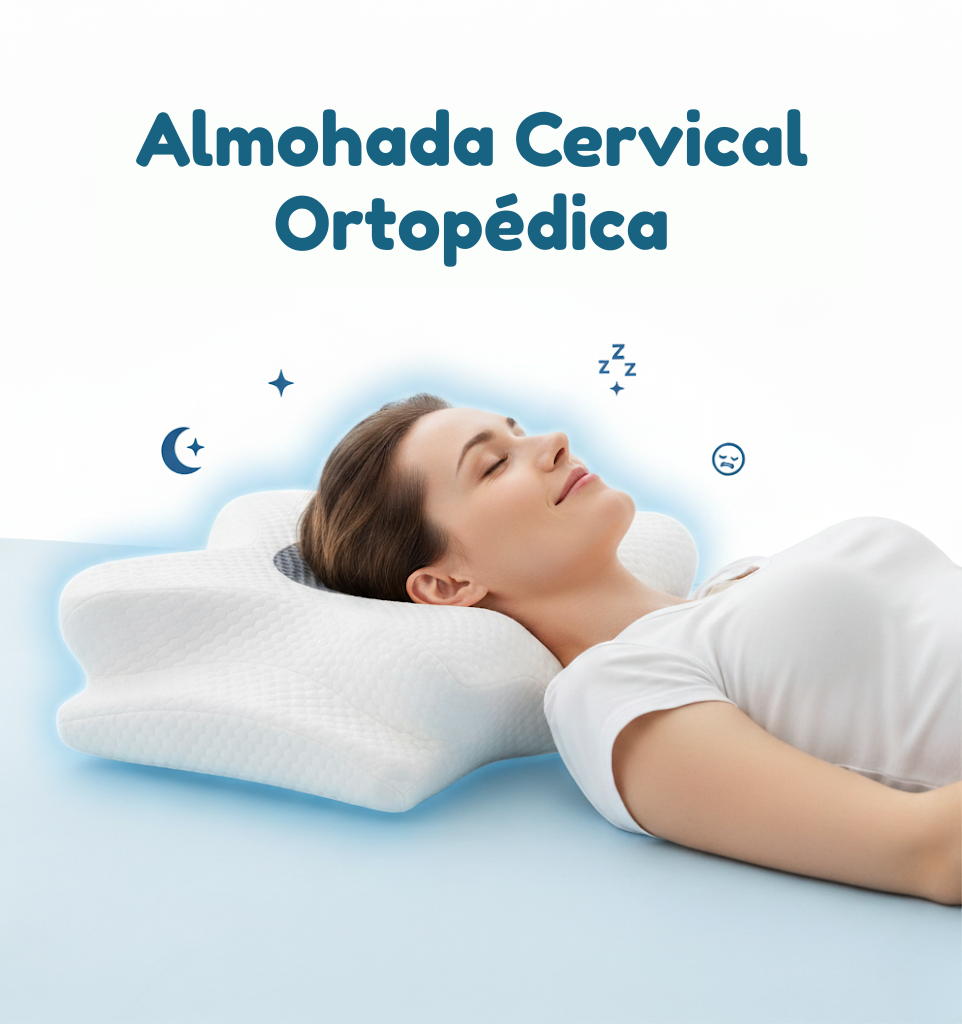 Almohada Cervical Ortopédica “Duerme Sin Dolor” – Alivio Natural para cuello y espalda