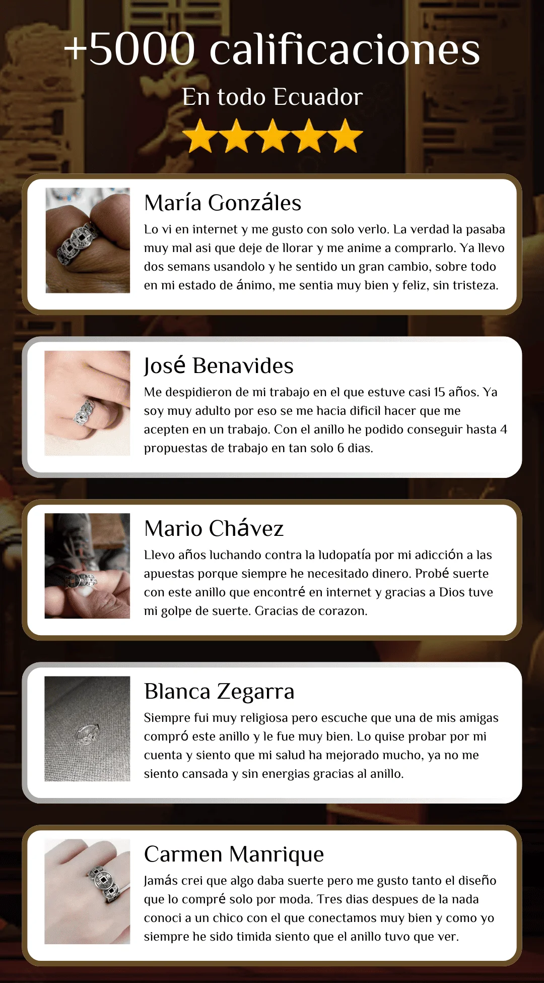 Anillo de los 5 Emperadores – Talismán de Abundancia, Energía y Protección